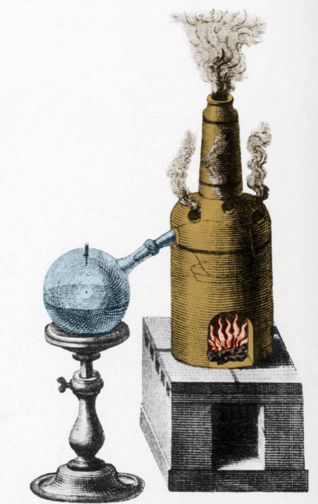 Distillation Alembic 18th Century Poster Print showcasing historical scientific apparatus.