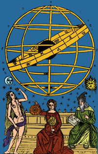 Celestial Sphere Poster Print showcasing celestial bodies and stars.