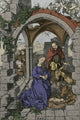 Nativity scene poster print showcasing the beauty of Christmas.
