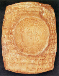 Babylonian Tablet Poster Print showcasing ancient inscriptions and designs.