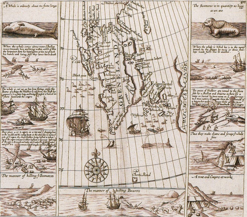 17th Century Maritime Industries Engraving Poster Print