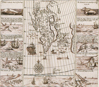 17th Century Maritime Industries Engraving Poster Print