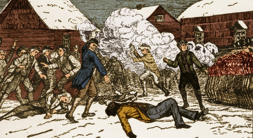 Boston Massacre, 1770 Poster Print showcasing a historical scene