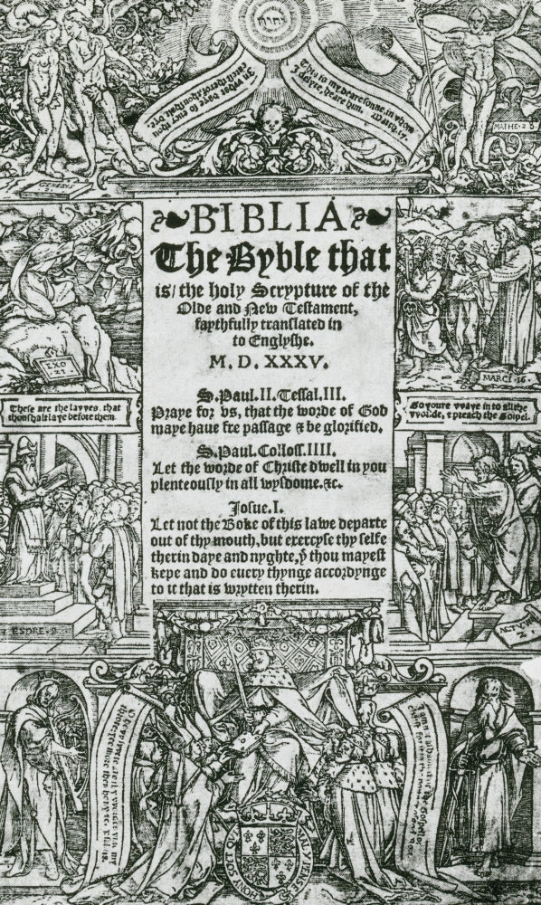 The Coverdale Bible 1535 Poster Print showcasing historical significance