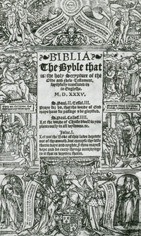 The Coverdale Bible 1535 Poster Print showcasing historical significance