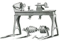 Hand Lathe Poster Print showcasing craftsmanship tools and artistry