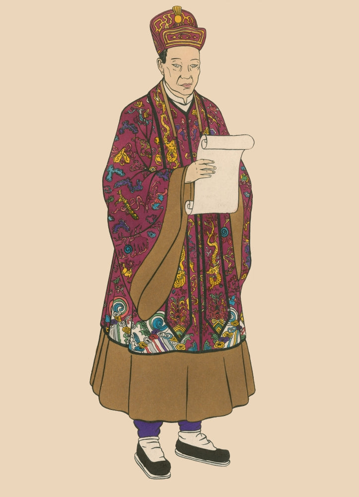 Taoist Priest Poster Print showcasing intricate cultural artwork.