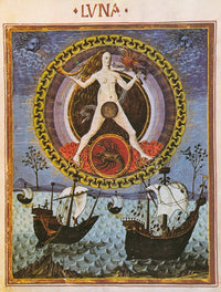 Moon Rules Cancer Poster Print showcasing lunar phases and astrology.