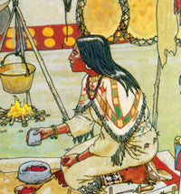 Native American Medicine Poster Print showcasing traditional healing practices.
