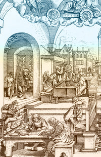 Mathematics Professions and Sciences Poster Print showcasing mathematical concepts and professions.