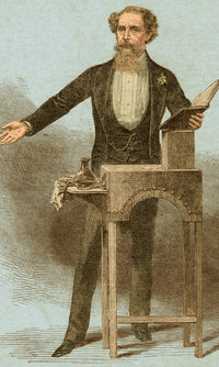 Charles Dickens Poster Print showcasing the iconic English author.