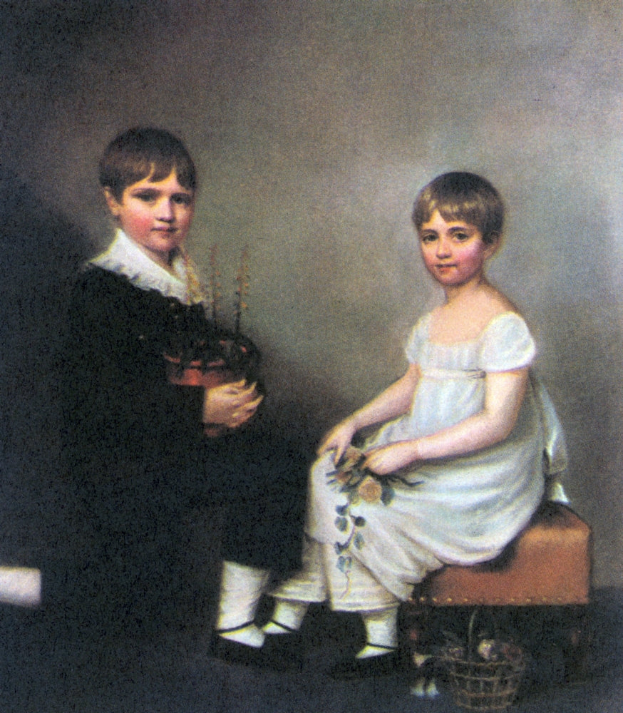 Young Charles and Catherine Darwin 1816 Poster Print