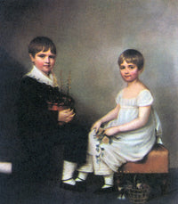 Young Charles and Catherine Darwin 1816 Poster Print