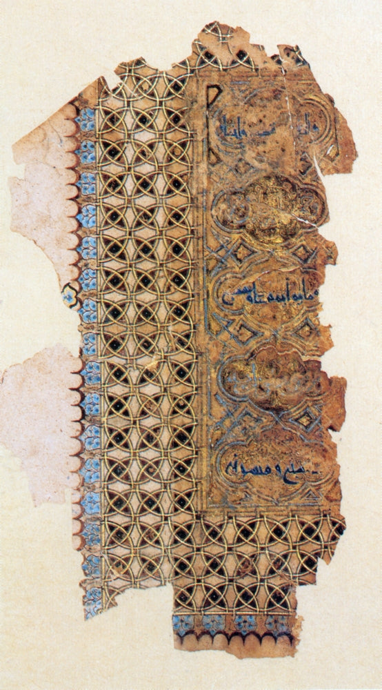 Fragment from Persian Qur'an, 1137 Poster Print showcasing intricate calligraphy and Persian art.