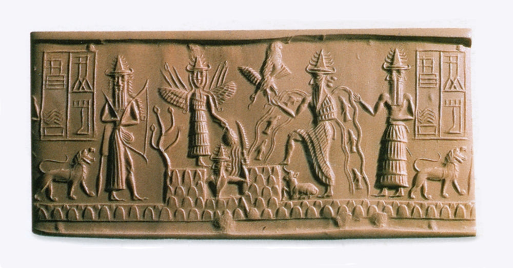 Mesopotamian Gods Poster Print showcasing ancient mythology