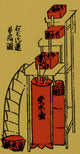 Oldest Water Clock Illustration Poster Print showcasing ancient timekeeping design.