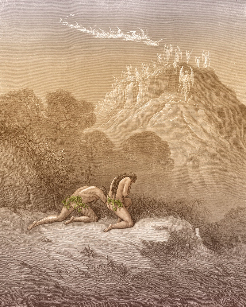 Adam and Eve Poster Print by Science Source showcasing classic biblical art.