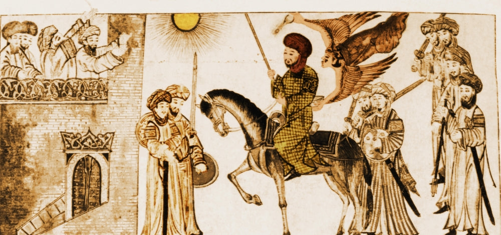 Banu Qurayza Surrendering to Muhammad Poster Print showing historical significance.