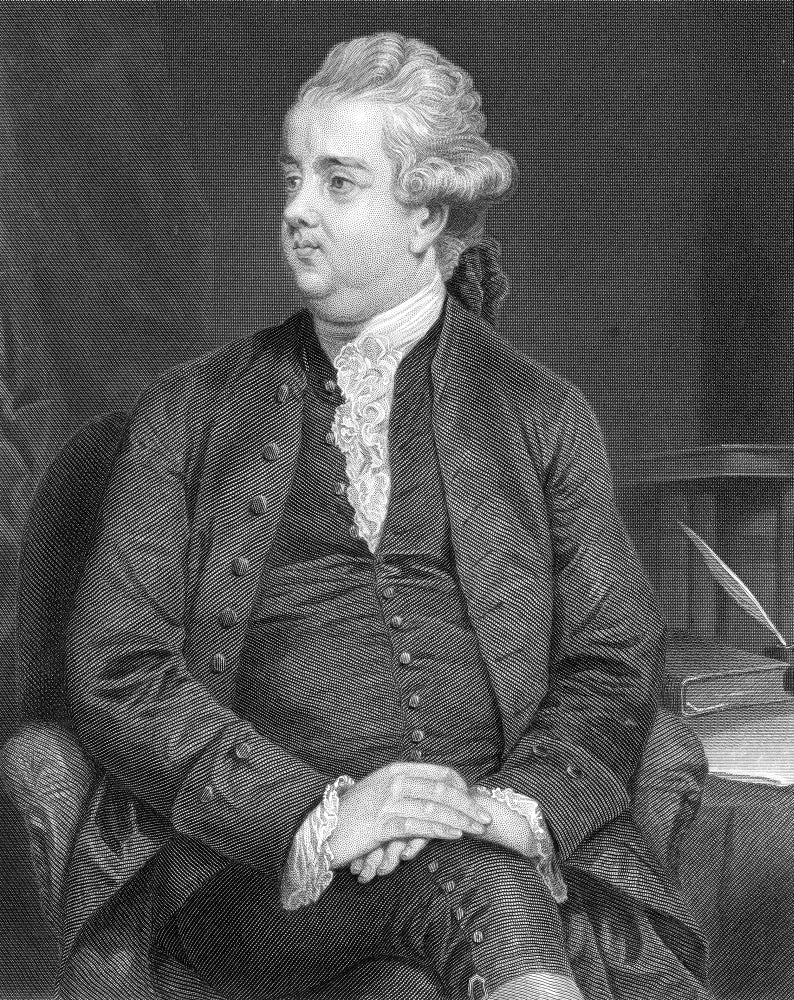 Edward Gibbon Poster Print showcasing the famous English historian.