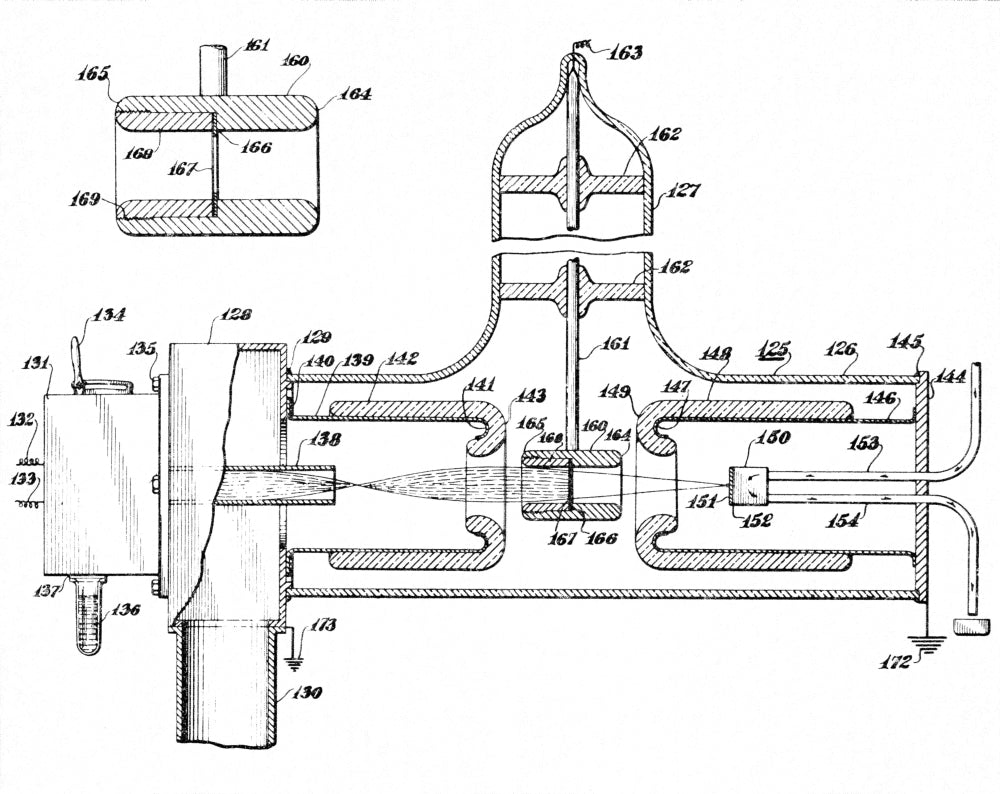 1937 Early Patent for Accelerator Poster Print showcasing innovative design details.