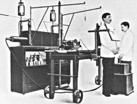 Early 20th Century X-Ray Machine Poster Print showcasing historical medical technology.