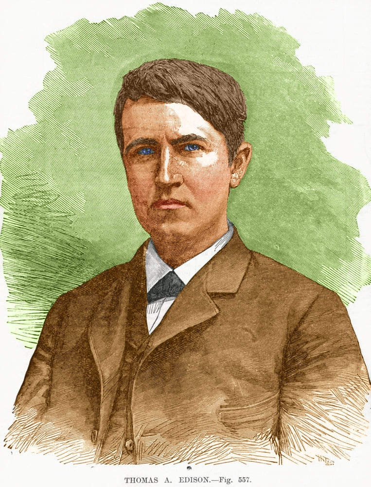 Thomas Edison Poster Print celebrating American innovation and invention
