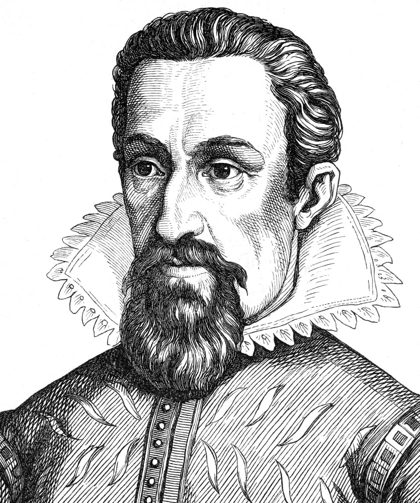 Johannes Kepler Poster Print showcasing the Father of Modern Astronomy.