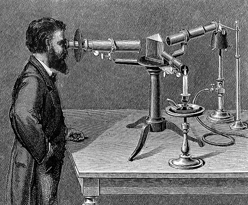 Simms Spectroscope, 1830 Poster Print showcasing early scientific innovation.