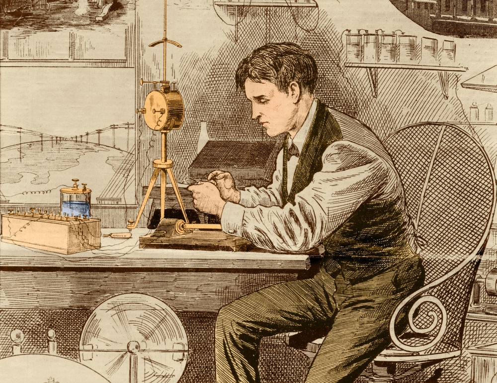 Thomas Edison American Inventor Poster Print showcasing innovation