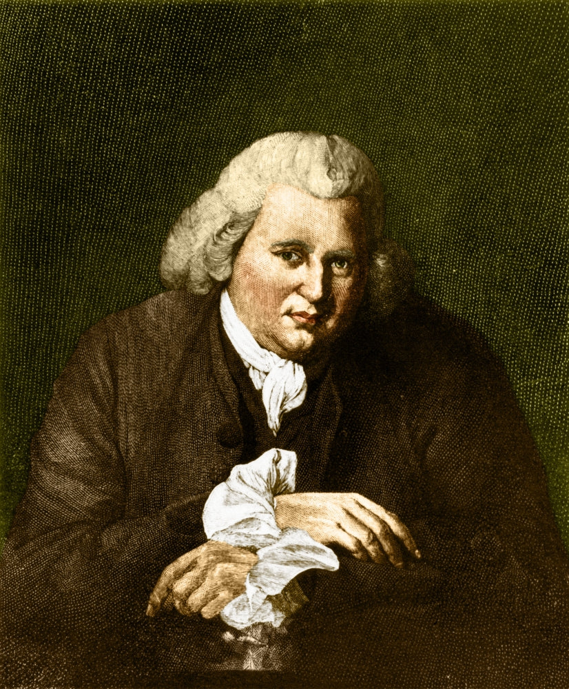 Erasmus Darwin Polymath Poster Print showcasing a historical figure in science.