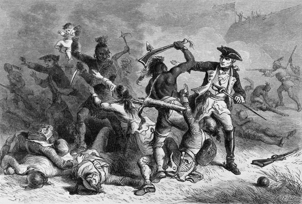 Battle of Fort William Henry, 1757 poster print showcasing historical military conflict.