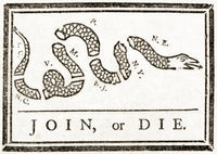 Join or Die French and Indian War Poster Print