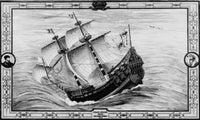 Jacques Cartier Grande Hermine ship poster print from 1535 on premium paper.
