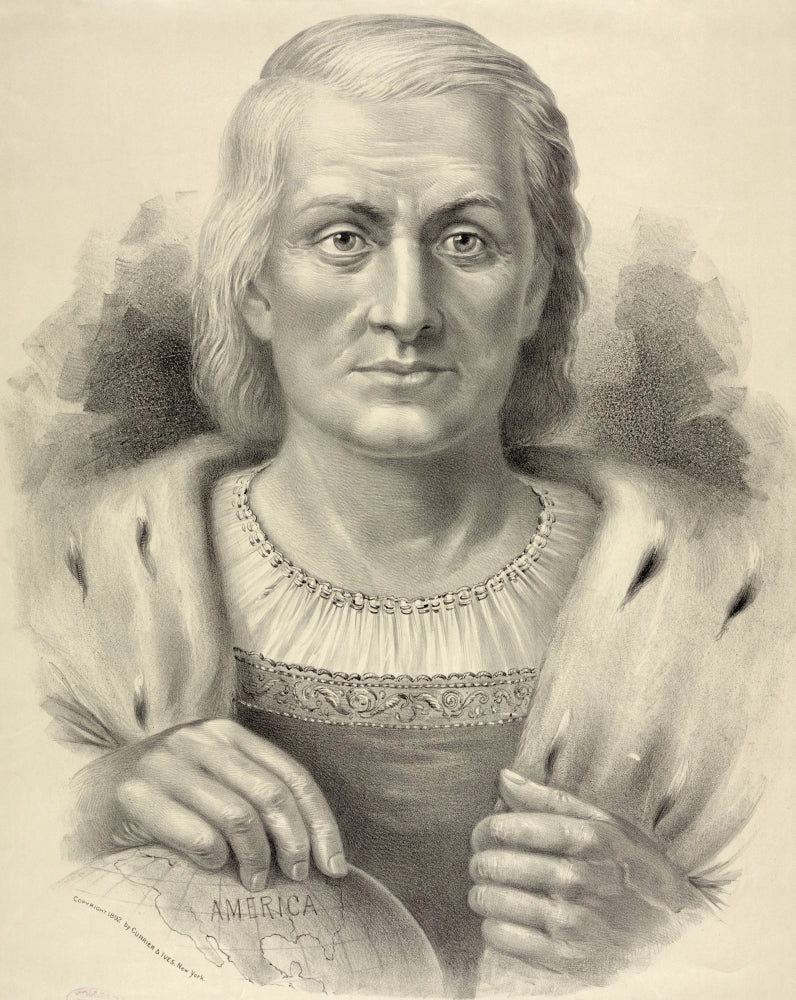 Christopher Columbus Italian Explorer Poster Print showcasing exploration themes