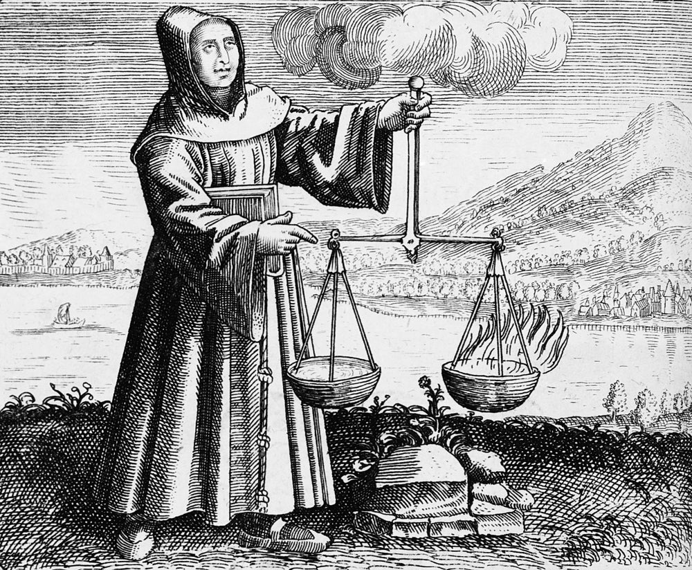 Roger Bacon Conducting An Experiment Poster Print on premium heavy stock paper.