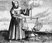 Roger Bacon Conducting An Experiment Poster Print on premium heavy stock paper.