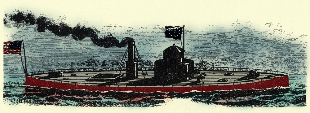 USS Monitor Historical Poster Print showcasing naval innovation.