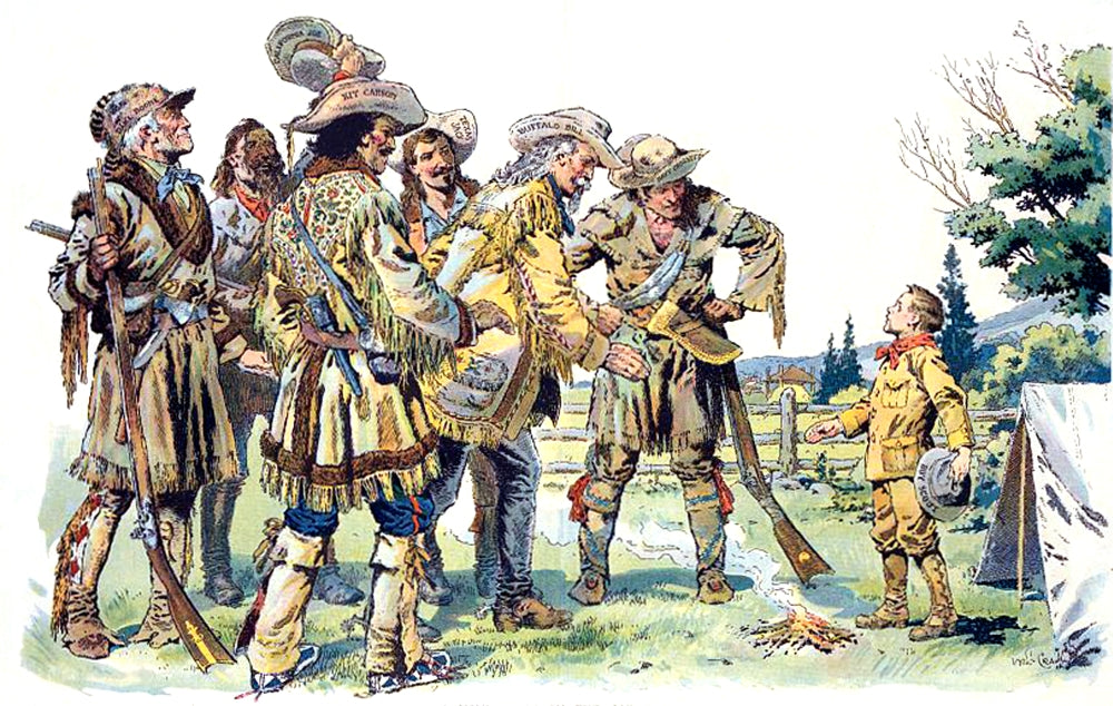A New Scout On the Old Trail 1912 Poster Print showcasing a scenic outdoor landscape.