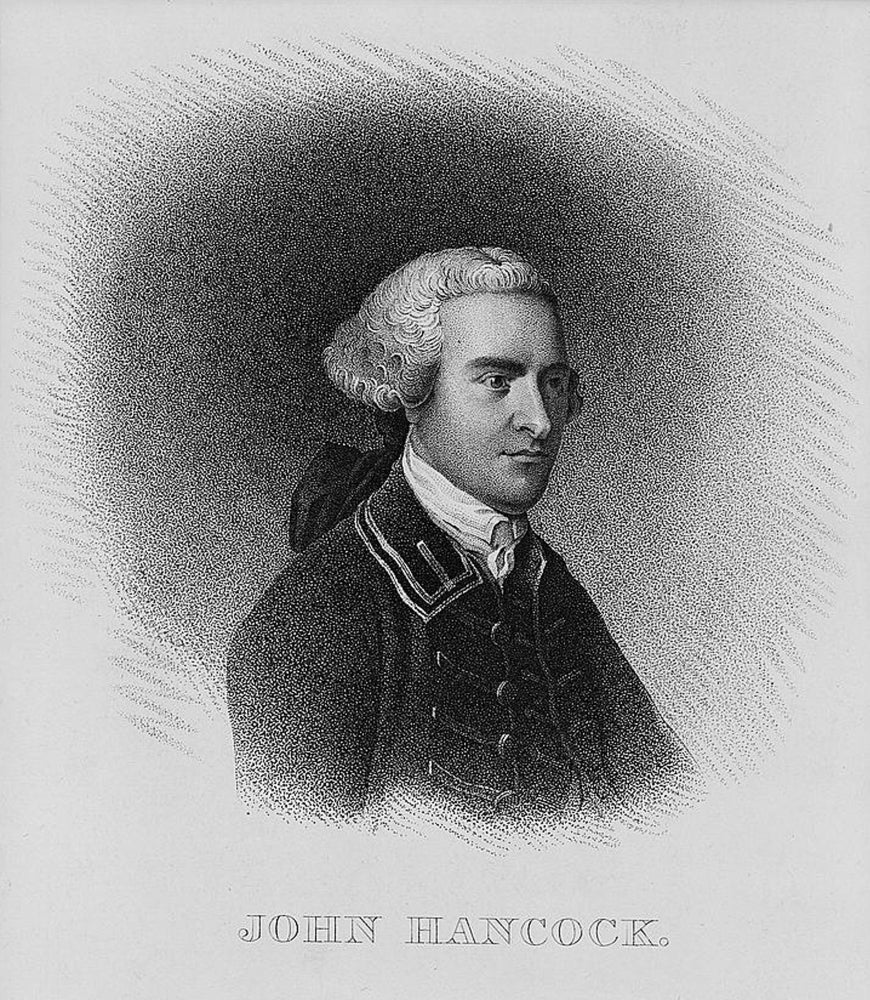John Hancock American Patriot Poster Print showcasing historical significance.