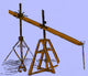Da Vinci Invention Dredge Machine Poster Print showcasing Leonardo da Vinci's innovative design.