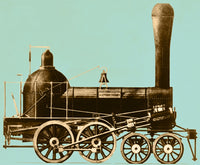 19th Century Locomotive Poster Print showcasing vintage train art.
