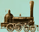 19th Century Locomotive Poster Print showcasing vintage train art.