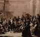 Napoleon and Alessandro Volta Poster Print showcasing historical figures in science.