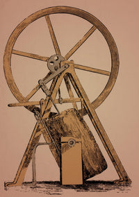 Watt's Oscillating Engine Poster Print showcasing intricate design and engineering.