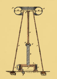 Patent for Tesla's Transmitter Poster Print showcasing historical design.