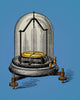 Astatic Galvanometer Poster Print showcasing the design of a galvanometer in scientific illustration.