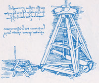 Da Vinci Invention Lifting Machine Poster Print showcasing Renaissance ingenuity.