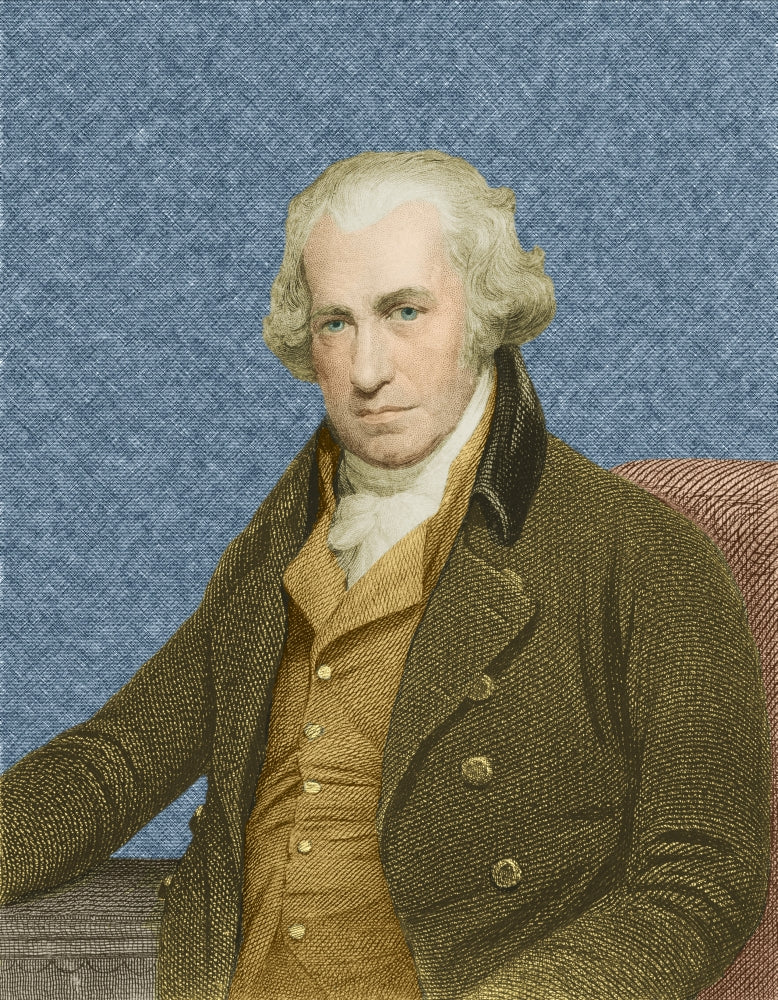 James Watt Poster Print showcasing the celebrated scientist and innovator.