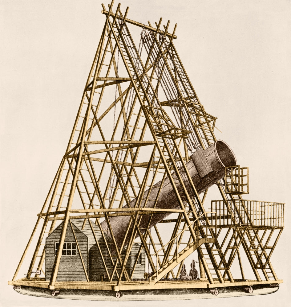 William Herschel 40 Foot Telescope Poster Print from the 1880s