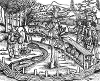 Virgil Shows Maecenas A Bee Paradise Poster Print showcasing a vibrant bee-filled landscape.